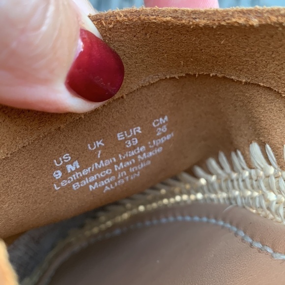 LIKE NEW Sam Edelman Austin Suede Espadrille Mules - Caramel - Picture 13 of 15